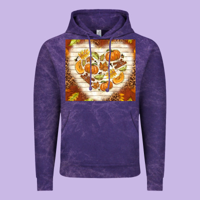 Fall Heart With Leopard Vintage Hoodie Designed By Tumblerdesignbyshophia