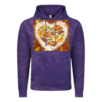 Cloud Purple fall heart with leopard Vintage Hoodie - TumblerDesignByShophia