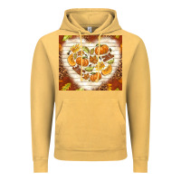 Vintage Mustard fall heart with leopard Vintage Hoodie - TumblerDesignByShophia