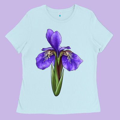 Iris Flower Ladies Tee Designed By Lillyallendesigns