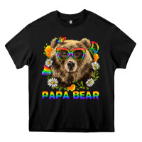 Black Papa Bear Pride LGBTQ+ Heavy Core Tee - BundleAndBundleShop