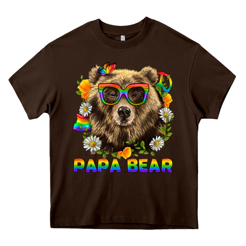 Papa Bear Pride Lgbtq+ Heavy Core Tee by BundleAndBundleShop | Teevron
