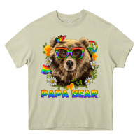 Mossy Papa Bear Pride LGBTQ+ Heavy Core Tee - BundleAndBundleShop