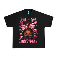 Black just a girl who loves pink christmas afro messy bu Urban Heavy Tee - texasbilliewilder