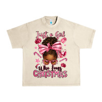 Sandshell just a girl who loves pink christmas afro messy bu Urban Heavy Tee - texasbilliewilder