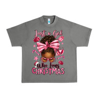Tornado just a girl who loves pink christmas afro messy bu Urban Heavy Tee - texasbilliewilder