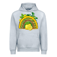 Heather Grey lemon  rainbow Urban Hoodie - BarkalooDesign