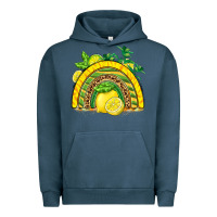 Pigment Midnight Navy lemon  rainbow Urban Hoodie - BarkalooDesign