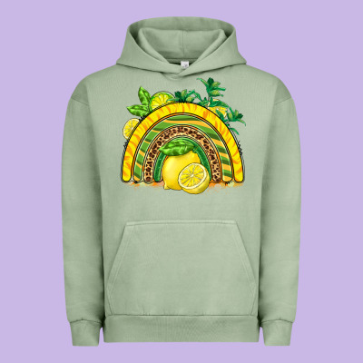 Lemon  Rainbow Urban Hoodie Designed By Barkaloodesign