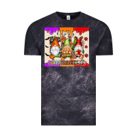 Cloud Black Happy Hallothanksmas gnomes Vintage Tee - texasbilliewilder