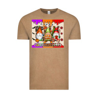 Vintage Coffee Happy Hallothanksmas gnomes Vintage Tee - texasbilliewilder
