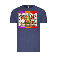 Vintage Denim Happy Hallothanksmas gnomes Vintage Tee - texasbilliewilder