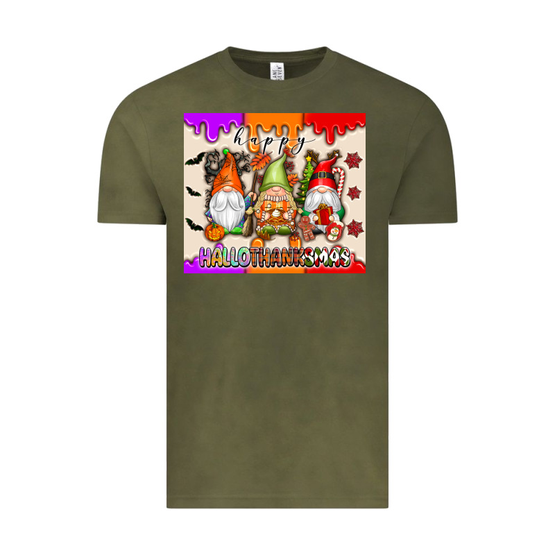 Happy Hallothanksmas Gnomes Vintage Tee by texasbilliewilder | Teevron