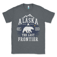 Charcoal Heather Alaska The Last Frontier Classic Tee - lanVoArt