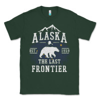 Sports Green Alaska The Last Frontier Classic Tee - lanVoArt