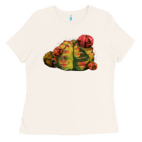 Bone Gymnocalycium Variegated Cactus Ladies Tee - LillyAllenDesigns