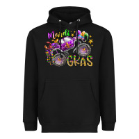 Black mardi gras monster truck Heavyweight Hoodie - RacoonDesign