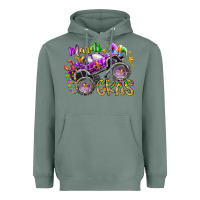 Sage mardi gras monster truck Heavyweight Hoodie - RacoonDesign