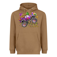 Toasted Coconut mardi gras monster truck Heavyweight Hoodie - RacoonDesign
