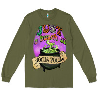 Army Green just a bunch of hocus pocus Long Sleeve Tee - CowGirlArtShop