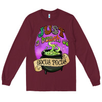 Burgundy just a bunch of hocus pocus Long Sleeve Tee - CowGirlArtShop