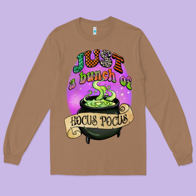 Just A Bunch Of Hocus Pocus Long Sleeve Tee Designed By Cowgirlartshop