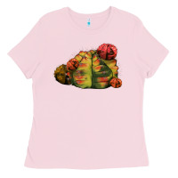 Bubblegum Pink Gymnocalycium Variegated Cactus Ladies Tee - LillyAllenDesigns