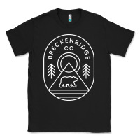 Black Breckenridge Colorado Bear Mountains Trees Hiking Classic Tee - lanVoArt