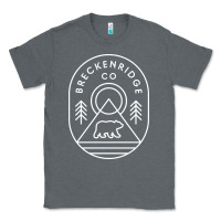 Charcoal Heather Breckenridge Colorado Bear Mountains Trees Hiking Classic Tee - lanVoArt