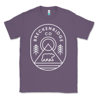 Lavender Breckenridge Colorado Bear Mountains Trees Hiking Classic Tee - lanVoArt