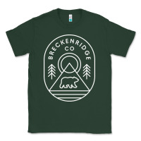 Sports Green Breckenridge Colorado Bear Mountains Trees Hiking Classic Tee - lanVoArt