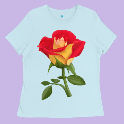 Ketchup And Mustard Rose Ladies Tee Designed By Lillyallendesigns