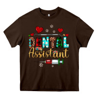 Chocolate Brown Christmas dental assistant Heavy Core Tee - JahusDesignShop