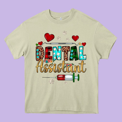 Christmas Dental Assistant Heavy Core Tee Designed By Jahusdesignshop