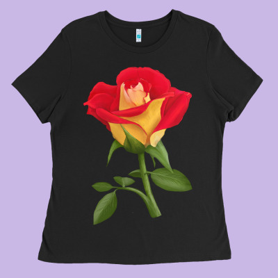 Ketchup And Mustard Rose Ladies Tee Designed By Lillyallendesigns