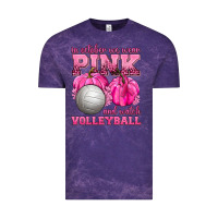 In October We Wear Pink And Watch Volleyball Vintage Tee | Teevron