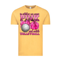 Vintage Mustard In October We Wear Pink and Watch Volleyball Vintage Tee - texasbilliewilder