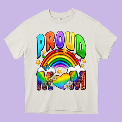 Western Proud Mom Heavy Core Tee Designed By Bundleandbundleshop