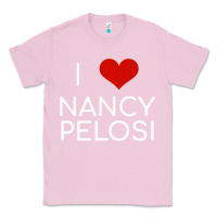 Bubblegum Pink Limited Edition I Love Nancy Pelosi Heart Madam Speaker Democratic Pol Classic Tee - lanVoArt