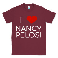Burgundy Limited Edition I Love Nancy Pelosi Heart Madam Speaker Democratic Pol Classic Tee - lanVoArt