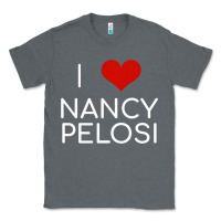 Charcoal Heather Limited Edition I Love Nancy Pelosi Heart Madam Speaker Democratic Pol Classic Tee - lanVoArt