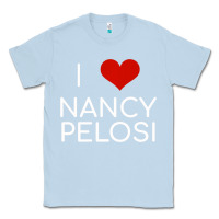 Dusty Blue Limited Edition I Love Nancy Pelosi Heart Madam Speaker Democratic Pol Classic Tee - lanVoArt