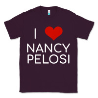 Plum Limited Edition I Love Nancy Pelosi Heart Madam Speaker Democratic Pol Classic Tee - lanVoArt