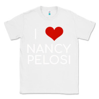 White Limited Edition I Love Nancy Pelosi Heart Madam Speaker Democratic Pol Classic Tee - lanVoArt
