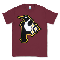 Burgundy pittsburgh combined sports shirt and sticker Classic Tee - lanVoArt