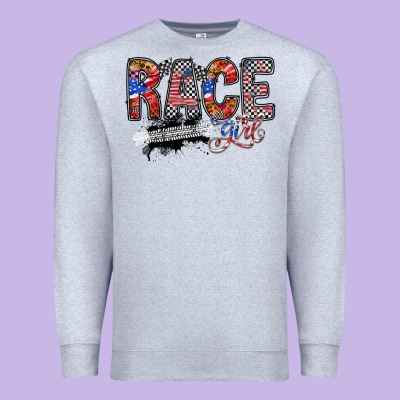 Race Girl Premium Sweatshirt Designed By Racoondesign