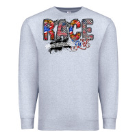 Heather Grey race girl Premium Sweatshirt - RacoonDesign