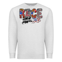 Oatmeal Heather race girl Premium Sweatshirt - RacoonDesign