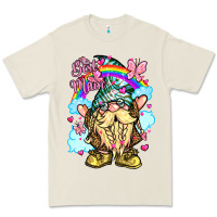 Bone best mom gnome rainbow clouds butterfly glitter Premium Tee - LillyAllenDesigns