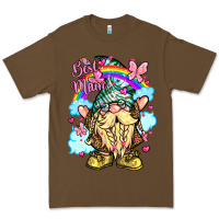 Cacao best mom gnome rainbow clouds butterfly glitter Premium Tee - LillyAllenDesigns